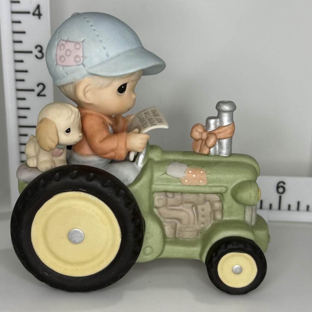 Precious Moments 588091 Dear Jon I Will Never Leave You, Jesus Tractor Figurine